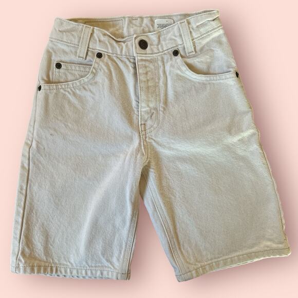 Levi's Other - Vtg Little Levis Orange Tab Jeans 560 Shorts Boys Youth Size 7 Ivory Denim Long